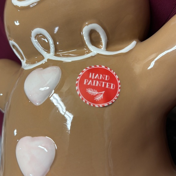 🎄🎀VIRAL Gingerbread Cookie Jar with Pink Bow - Picture 5 of 6